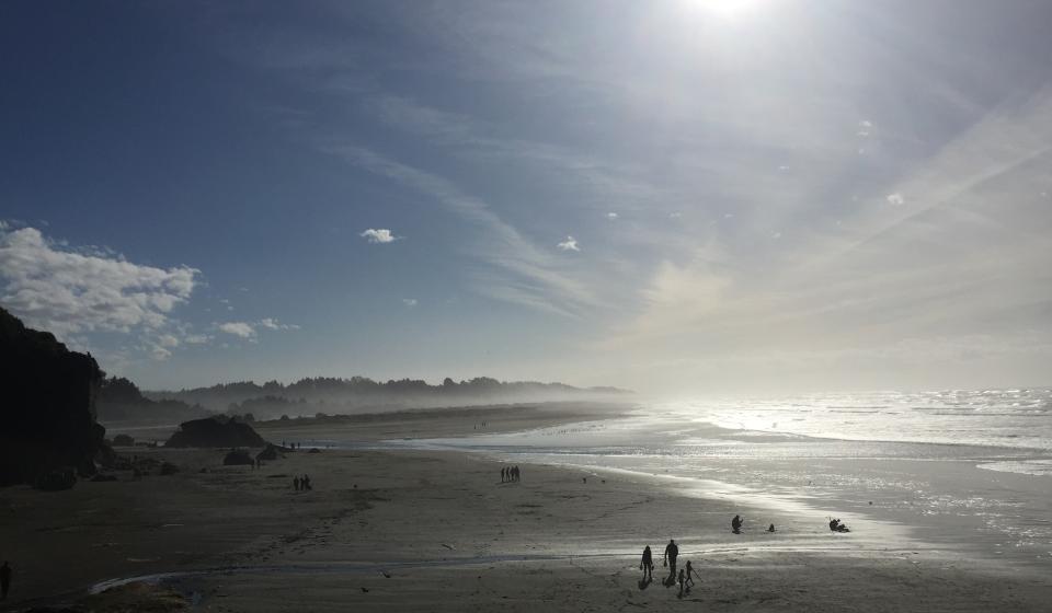 Moonstone beach at sunset